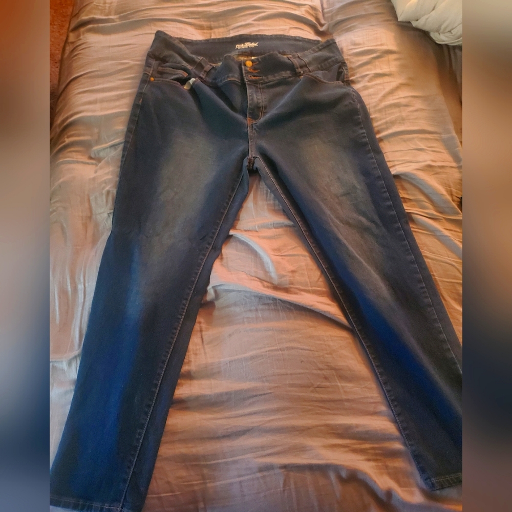 Pink label skinny jeans